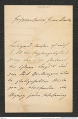 Nachlass Franz Steindachner, Brief von Fr. Danitz an Franz Steindachner (31.08.1881), Inv.Nr. 92.01, Seite 1